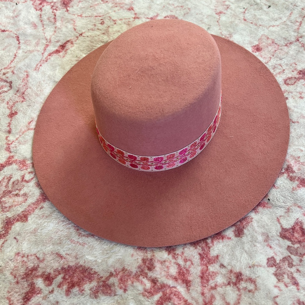 Lack Of Color Pink Wide-Brim Hat